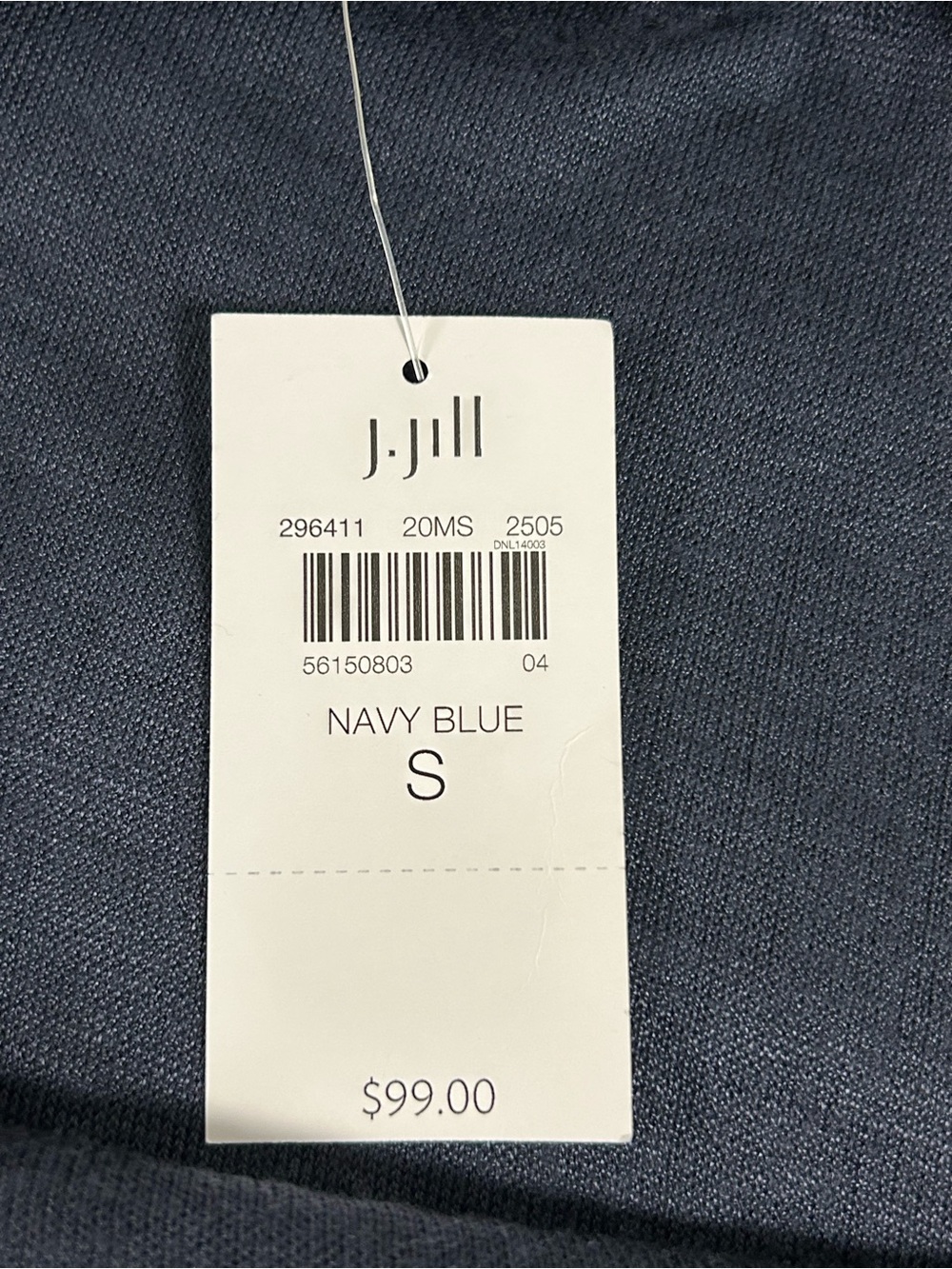 NWT J. Jill Navy Crochet Knit Sleeveless Mini Dress - Picture 4 of 12